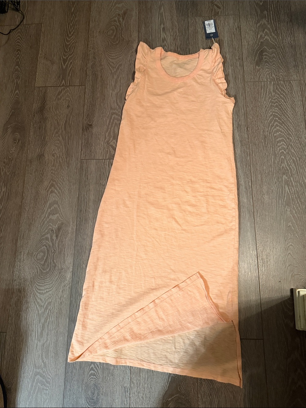 Universal Thread Peach Ruffle-Sleeve Maxi Dress